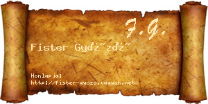 Fister Győző névjegykártya